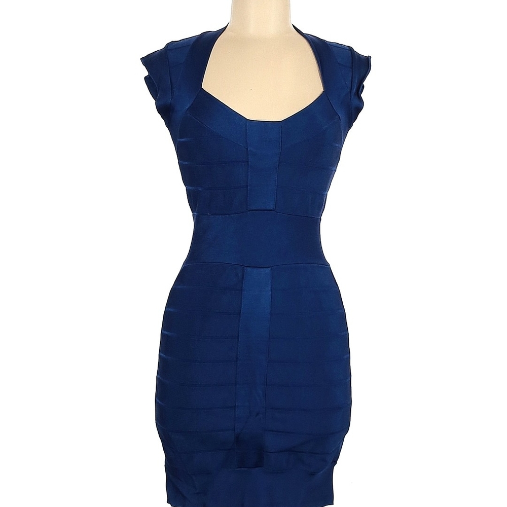 Elegant Y2K Blue Bodycon Dress